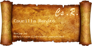Csurilla Renátó névjegykártya